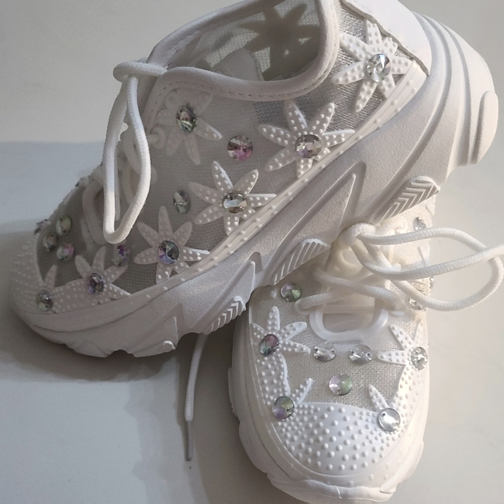Rhinestone lace platform  speakers 6